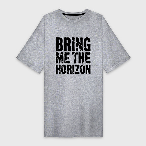 Женская футболка-платье Bring me the horizon / Меланж – фото 1