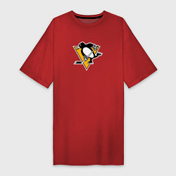 Футболка женская-платье Pittsburgh Penguins: Evgeni Malkin, цвет: красный