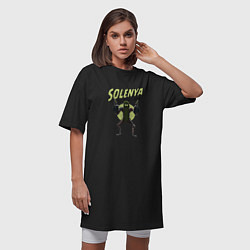 Футболка женская-платье Solenya: The Pickle Man, цвет: черный — фото 2