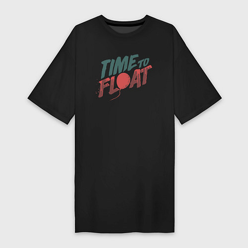 Женская футболка-платье Time to float / Черный – фото 1