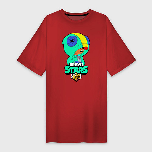 Женская футболка-платье Brawl Stars LEON / Красный – фото 1