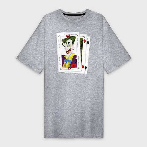 Женская футболка-платье Joker Cards / Меланж – фото 1