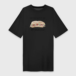 Футболка женская-платье My Sandwich !, цвет: черный