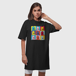 Футболка женская-платье Граф Лимонхват pop-art, цвет: черный — фото 2