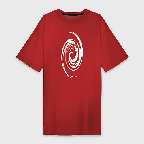 Женская футболка-платье Спираль / Красный – фото 1