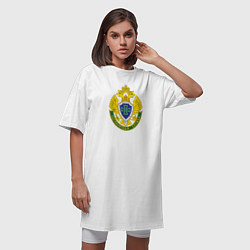 Футболка женская-платье Пограничная служба, цвет: белый — фото 2