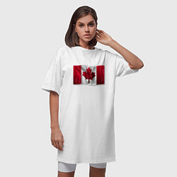 Футболка женская-платье Канада, цвет: белый — фото 2
