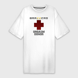 Женская футболка-платье Brazzers orgasm donor