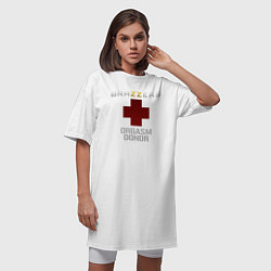 Футболка женская-платье Brazzers orgasm donor, цвет: белый — фото 2