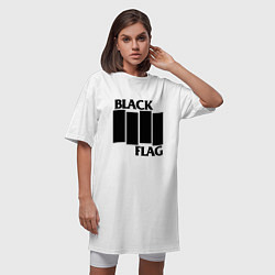 Футболка женская-платье BLACK FLAG, цвет: белый — фото 2