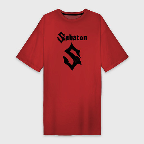 Женская футболка-платье Sabaton / Красный – фото 1