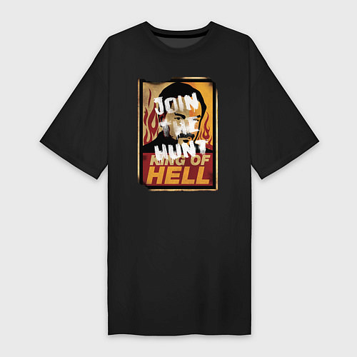Женская футболка-платье King Of Hell / Черный – фото 1