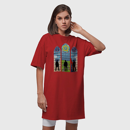 Женская футболка-платье Supernatural / Красный – фото 3