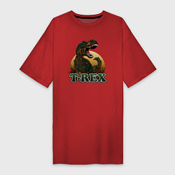 Футболка женская-платье T-Rex, цвет: красный