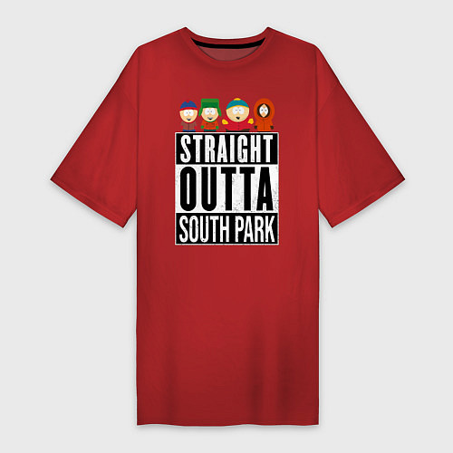 Женская футболка-платье SOUTH PARK / Красный – фото 1