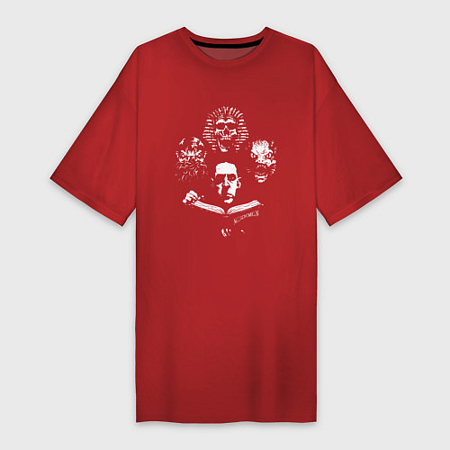 Женская футболка-платье Лавкрафт / Красный – фото 1