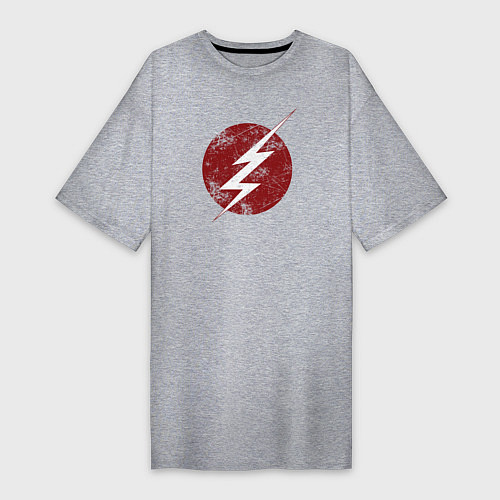 Женская футболка-платье The Flash logo / Меланж – фото 1