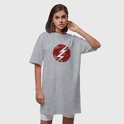 Футболка женская-платье The Flash logo, цвет: меланж — фото 2