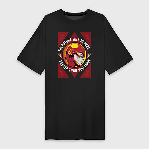Женская футболка-платье The Flash / Черный – фото 1
