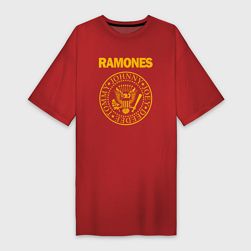 Женская футболка-платье RAMONES / Красный – фото 1