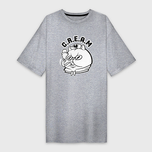 Женская футболка-платье Wu-Tang Cat / Меланж – фото 1
