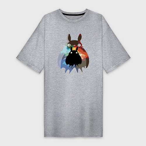 Женская футболка-платье Totoro / Меланж – фото 1