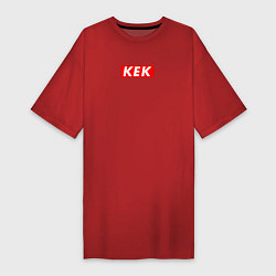 Футболка женская-платье KEK SUPREME STYLE, цвет: красный