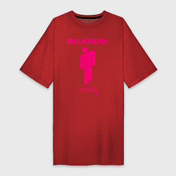 Футболка женская-платье BILLIE EILISH, цвет: красный
