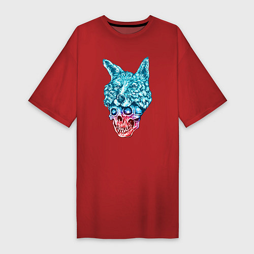 Женская футболка-платье Mister wolf / Красный – фото 1