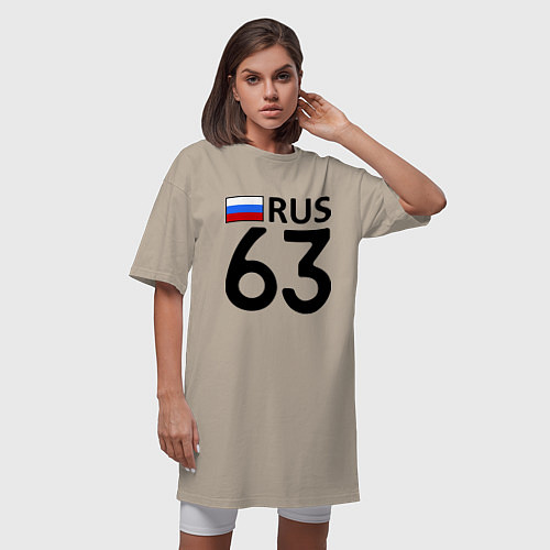Женская футболка-платье RUS 63 / Миндальный – фото 3