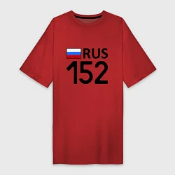 Футболка женская-платье RUS 152, цвет: красный