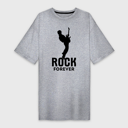 Женская футболка-платье Rock forever / Меланж – фото 1
