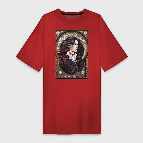 Женская футболка-платье The Witcher, Yennefer / Красный – фото 1