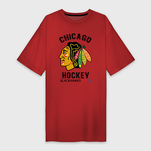 Женская футболка-платье CHICAGO BLACKHAWKS NHL / Красный – фото 1