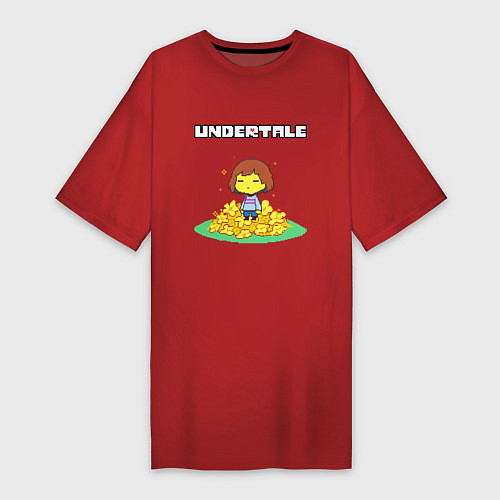 Женская футболка-платье UNDERTALE / Красный – фото 1