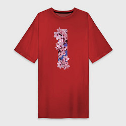 Женская футболка-платье Ветви сакуры