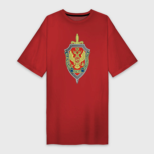 Женская футболка-платье ФСБ / Красный – фото 1