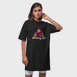 Футболка женская-платье AMONG US, цвет: черный — фото 2