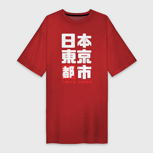 Женская футболка-платье Tokyo Japan / Красный – фото 1