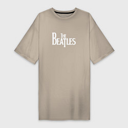 Футболка женская-платье The Beatles, цвет: миндальный