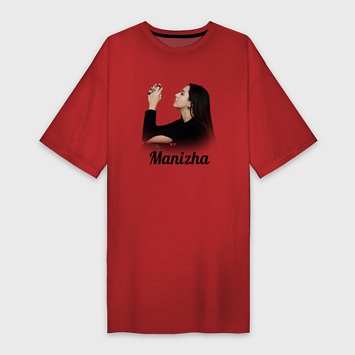 Женская футболка-платье Манижа Manizha / Красный – фото 1