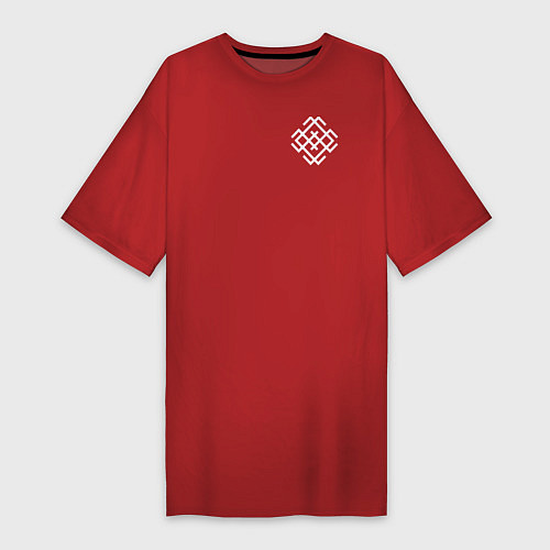 Женская футболка-платье Белбог, белый / Красный – фото 1