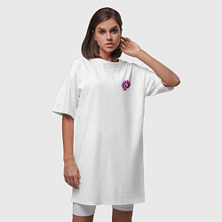 Футболка женская-платье Zerg logo mini Purple, цвет: белый — фото 2