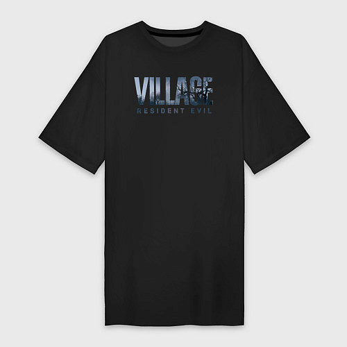 Женская футболка-платье Resident Evil Village Хоррор / Черный – фото 1