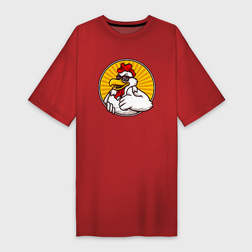 Женская футболка-платье Курито / Красный – фото 1