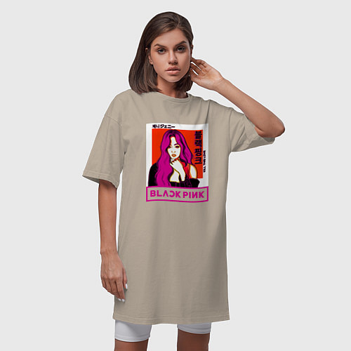 Женская футболка-платье Дженни БП / Миндальный – фото 3