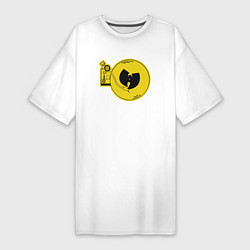 Футболка женская-платье Wu-Tang Vinyl, цвет: белый