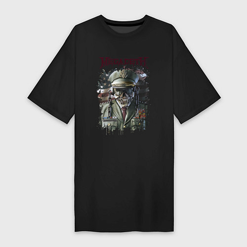 Женская футболка-платье Megadeth Мегадеф Z / Черный – фото 1
