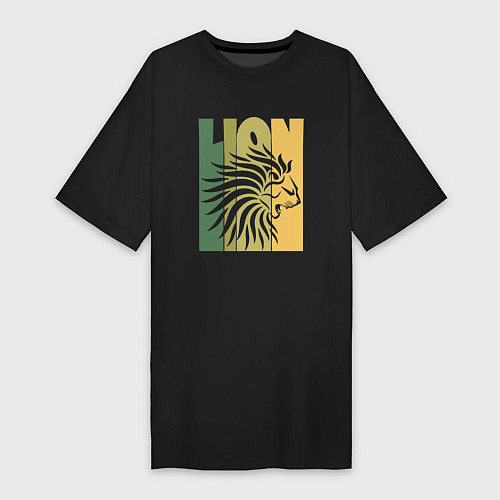 Женская футболка-платье Jamaica Lion / Черный – фото 1