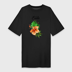 Женская футболка-платье Exotic Экзотический цветок